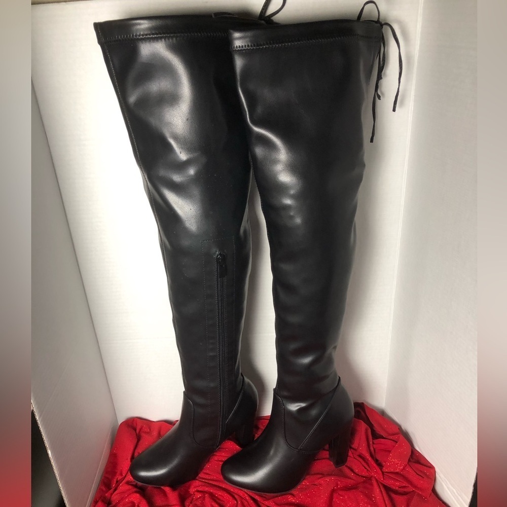 TOP Moda Black Over-the-Knee Boots - Picture 10 of 15